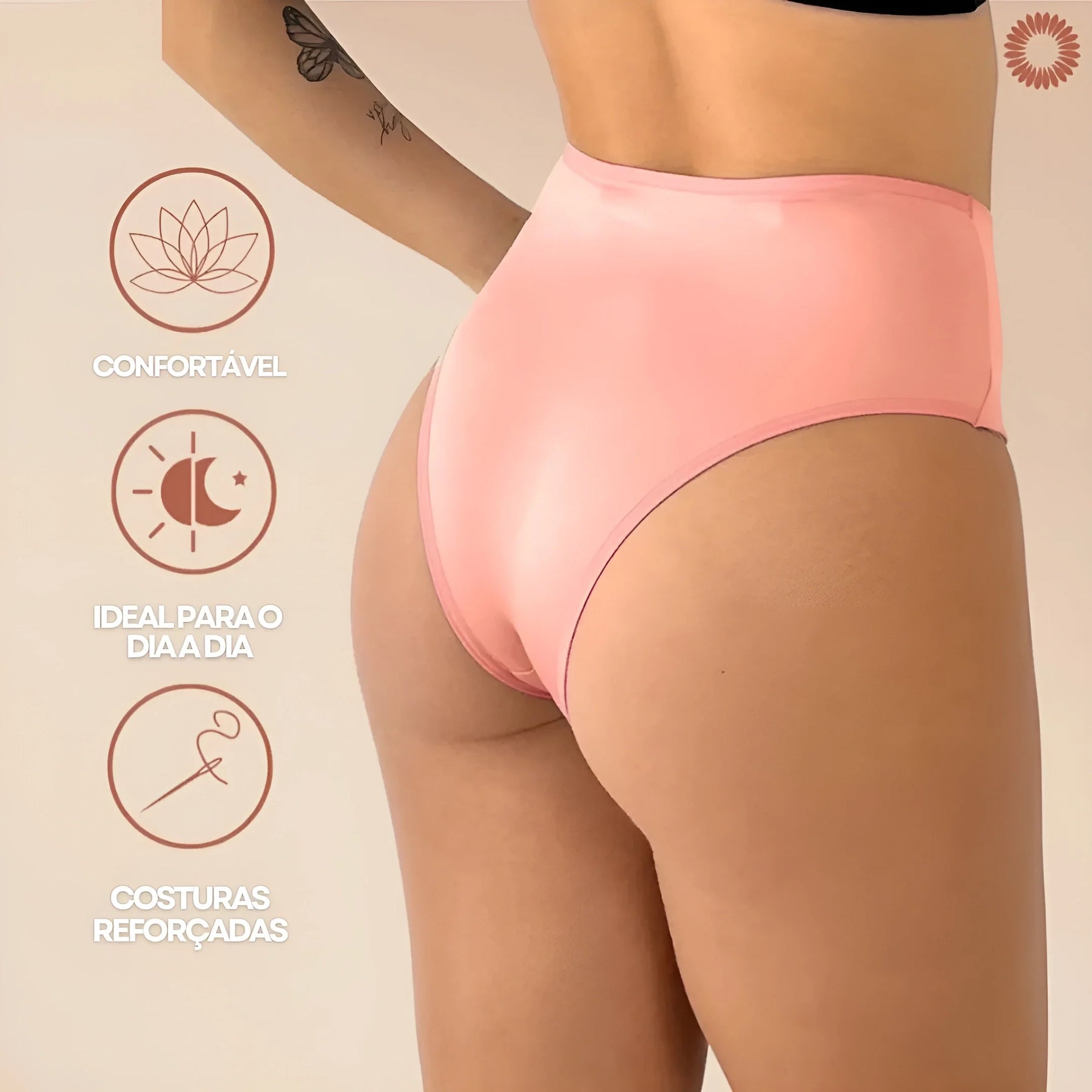 🔥Black Friday🔥 Kit 5 Calcinhas Shape Turbo e Zero Barriga
