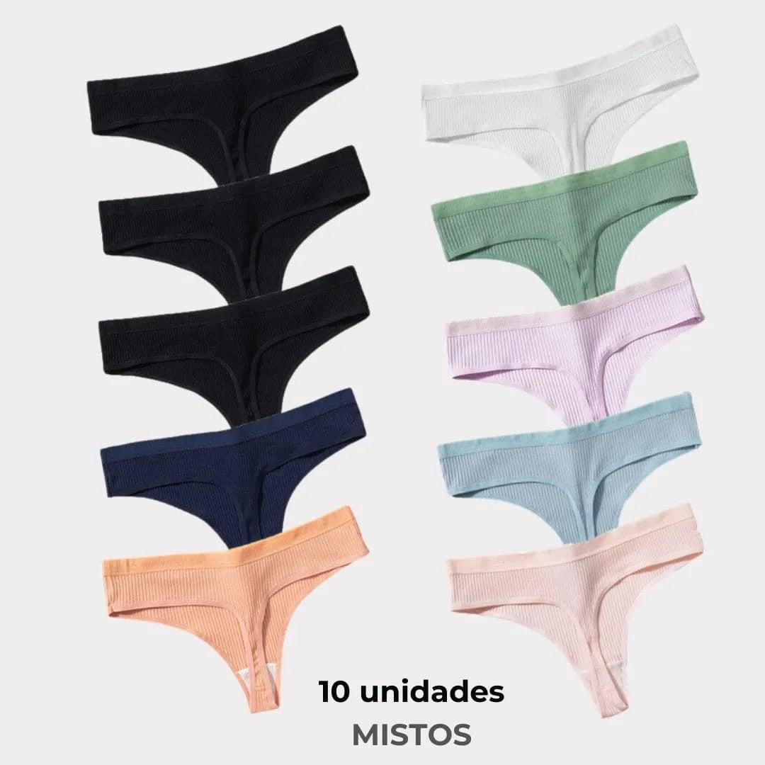 Calcinha Antibacteriana ComfortFresh™ Kit com 10 Peças | Pague 5 Leve 10 - FRETE GRÁTIS