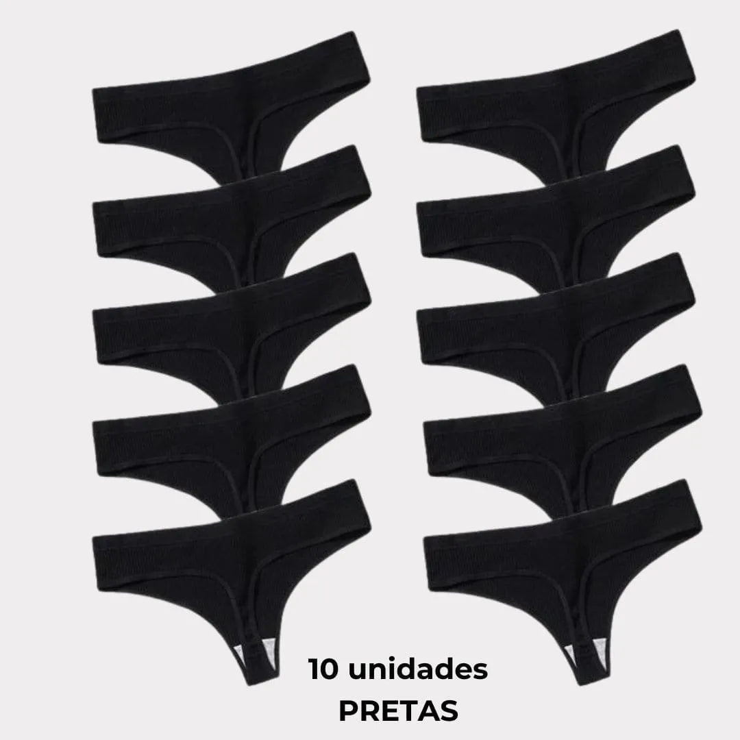 Calcinha Antibacteriana ComfortFresh™ Kit com 10 Peças | Pague 5 Leve 10 - FRETE GRÁTIS