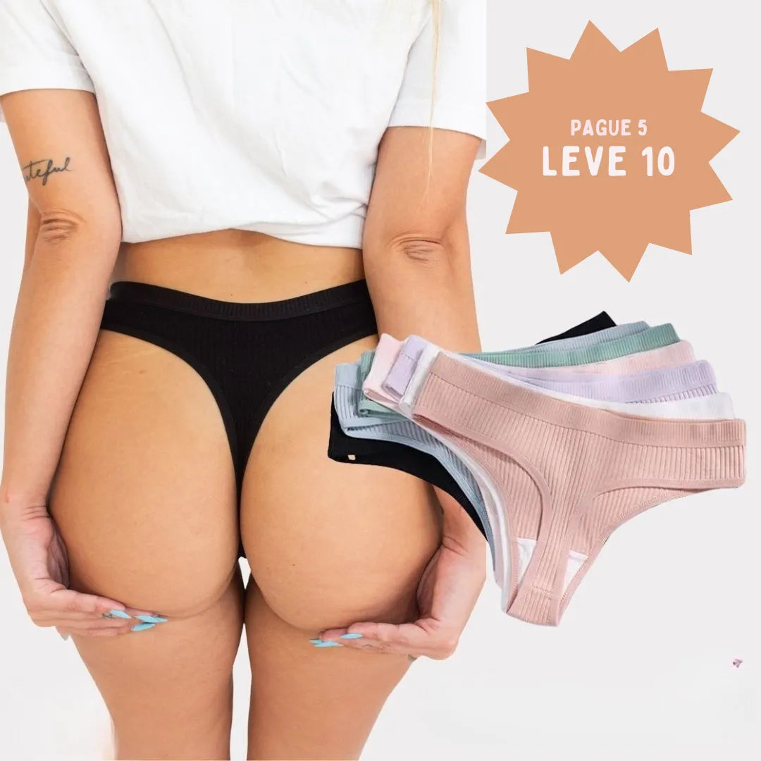 Calcinha Antibacteriana ComfortFresh™ Kit com 10 Peças | Pague 5 Leve 10 - FRETE GRÁTIS