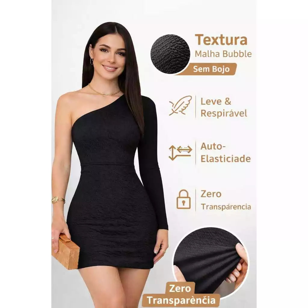 Vestido feminino mula manca em look completo social