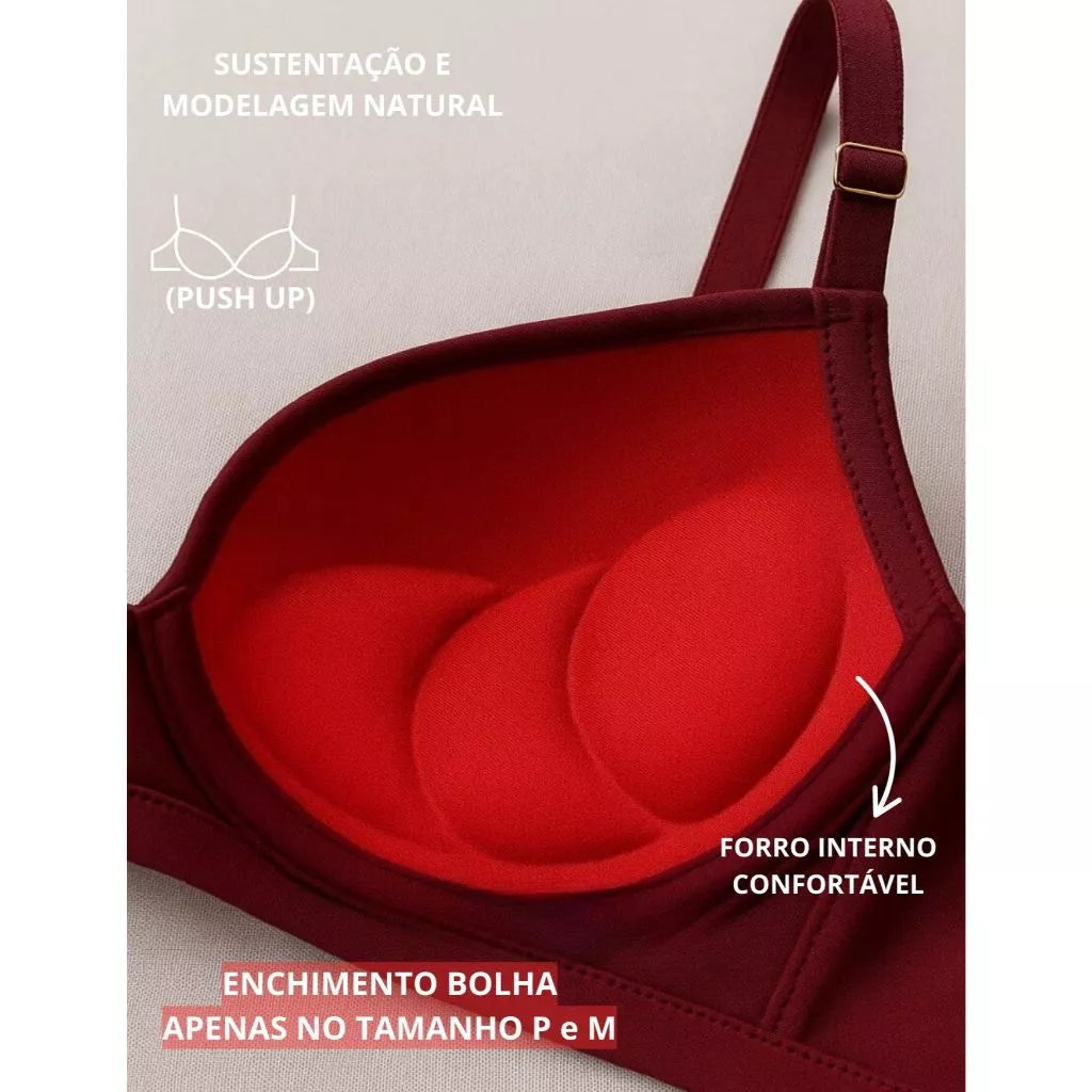 Kit 4 Sutiãs Reforçados com Bojo Soft e Sustentação ComfortSupport™