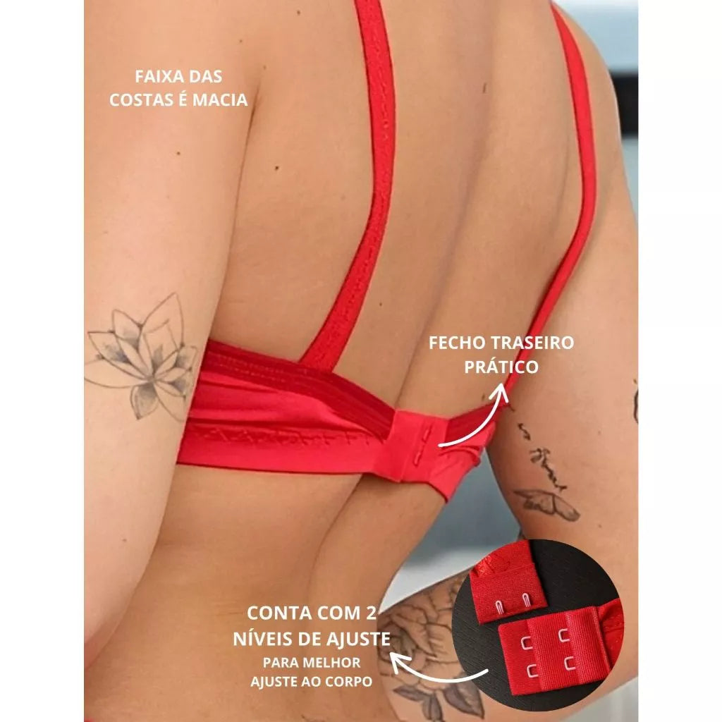 Kit 4 Sutiãs Reforçados com Bojo Soft e Sustentação ComfortSupport™
