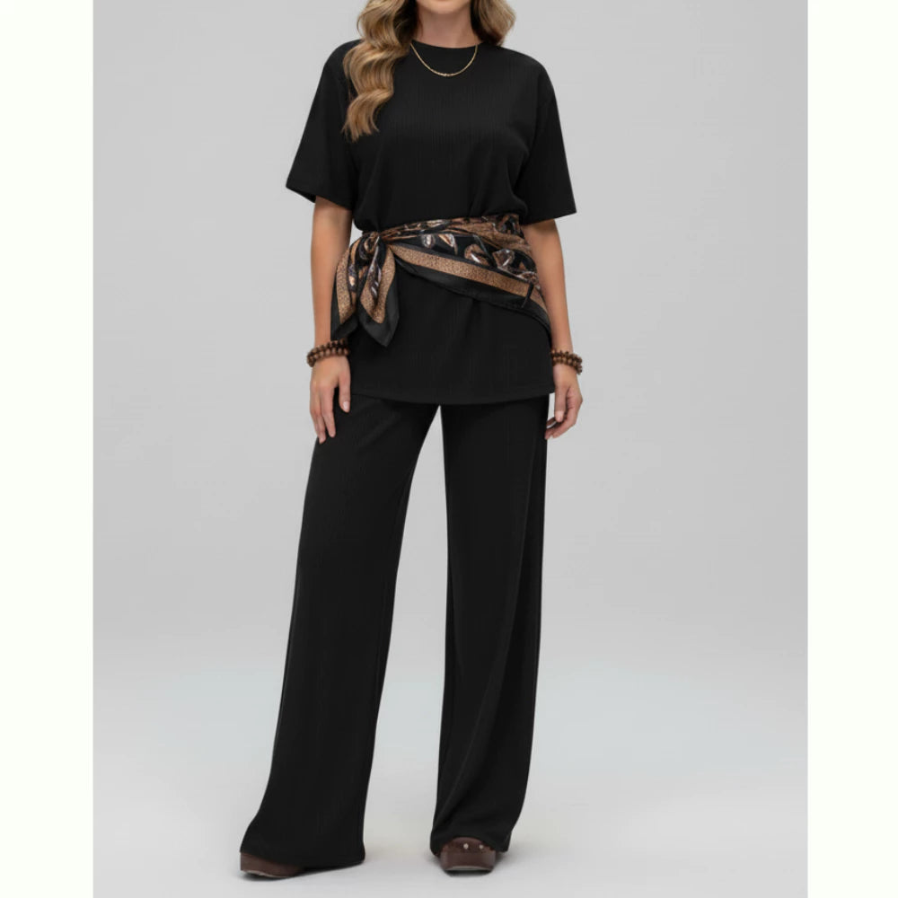 Conjunto Elegance™ Pantalona com Blusa Manga Curta