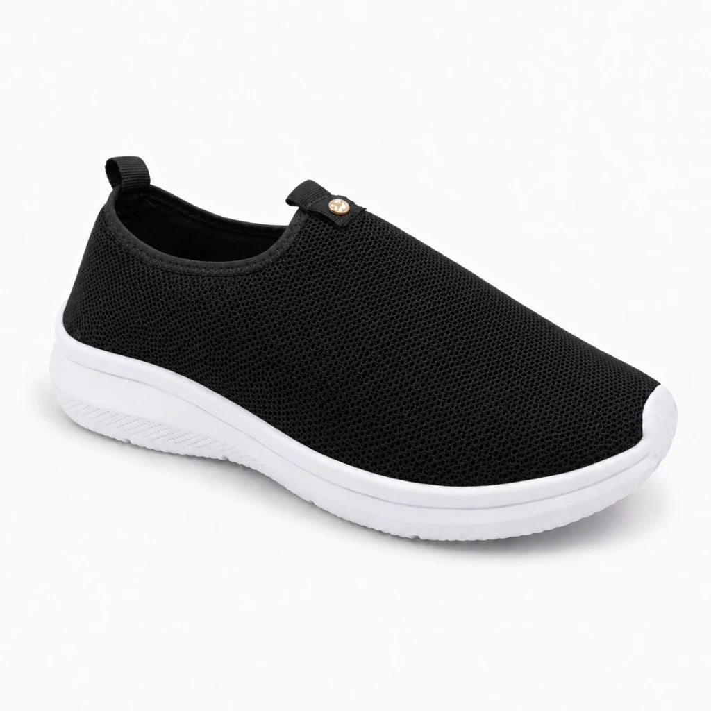 Tênis Ortopédico Feminino ComfortShine™ Calce Fácil Sem Cadarço com Strass
