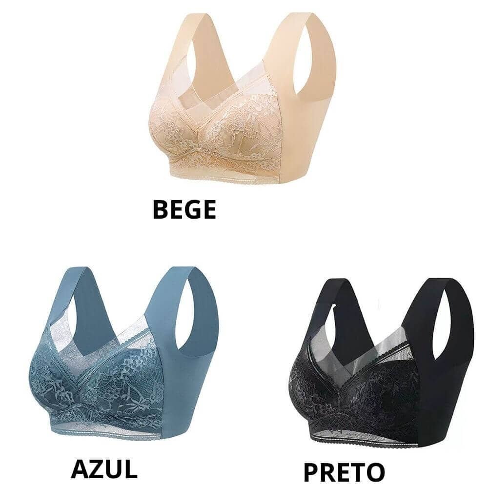 Kit 3 unidades Sutiã Helena em renda - BLACK FRIDAY