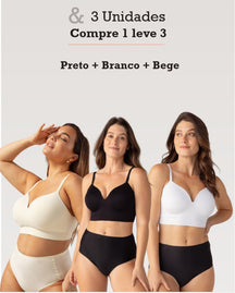 Kit 3 Sutiãs Modelador Libelle
