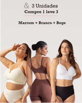 Kit 3 Sutiãs Modelador Libelle