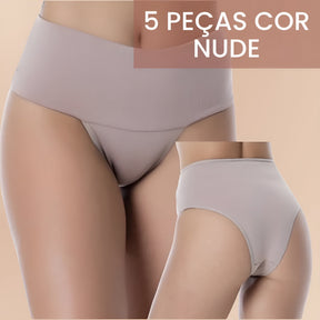 🔥Black Friday🔥 Kit 5 Calcinhas Shape Turbo e Zero Barriga