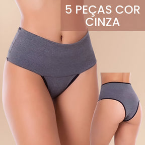 🔥Black Friday🔥 Kit 5 Calcinhas Shape Turbo e Zero Barriga