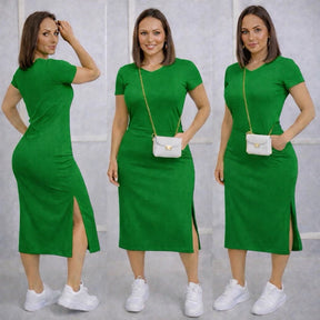 Vestido Midi Feminino com Fenda Lateral e Bolsos Casual - imagem 14