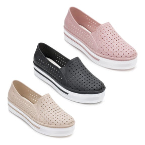 Tênis Ortopédico Feminino SoftWalk™ Slip On Calce Fácil Ultra Conforto