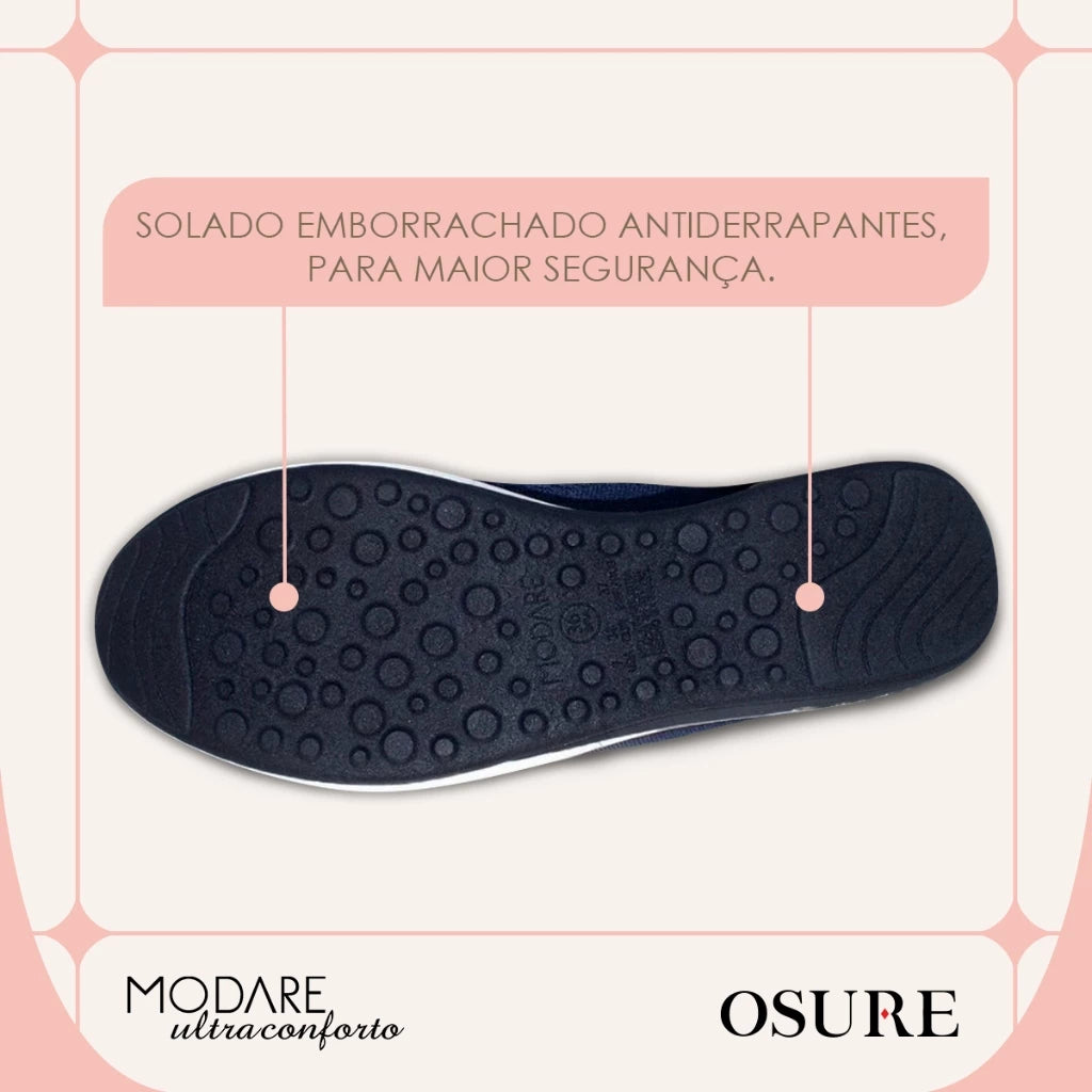 Tênis Ortopédico Feminino Modare UltraComfort com Palmilha Soft e Amortecimento