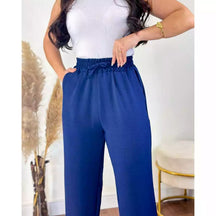 Calça Pantalona Feminina Aurora™ Cintura Alta com Bolsos - foto 8