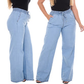 Calça Jeans Feminina Wide Leg Cintura Alta Premium - foto 5