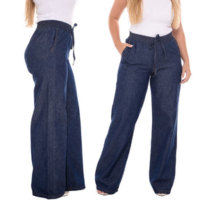Calça Jeans Feminina Wide Leg Cintura Alta Premium - foto 8