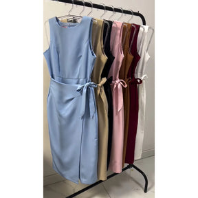 Vestido Firenze™ Alfaiataria Midi com Amarração Lateral