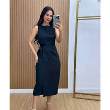 Vestido Firenze™ Alfaiataria Midi com Amarração Lateral