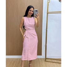 Vestido Firenze™ Alfaiataria Midi com Amarração Lateral