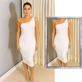 Vestido Capri™ Midi Mula Manca Elegance