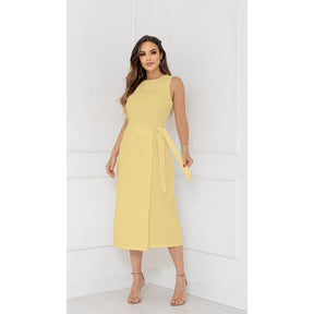 Vestido Firenze™ Alfaiataria Midi com Amarração Lateral