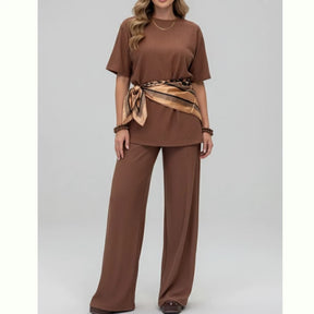 Conjunto Elegance™ Pantalona com Blusa Manga Curta