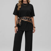 Conjunto Elegance™ Pantalona com Blusa Manga Curta