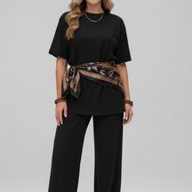 Conjunto Elegance™ Pantalona com Blusa Manga Curta