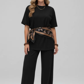 Conjunto Elegance™ Pantalona com Blusa Manga Curta