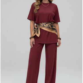 Conjunto Elegance™ Pantalona com Blusa Manga Curta