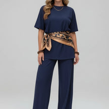Conjunto Elegance™ Pantalona com Blusa Manga Curta
