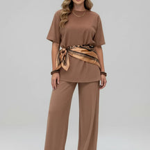 Conjunto Elegance™ Pantalona com Blusa Manga Curta