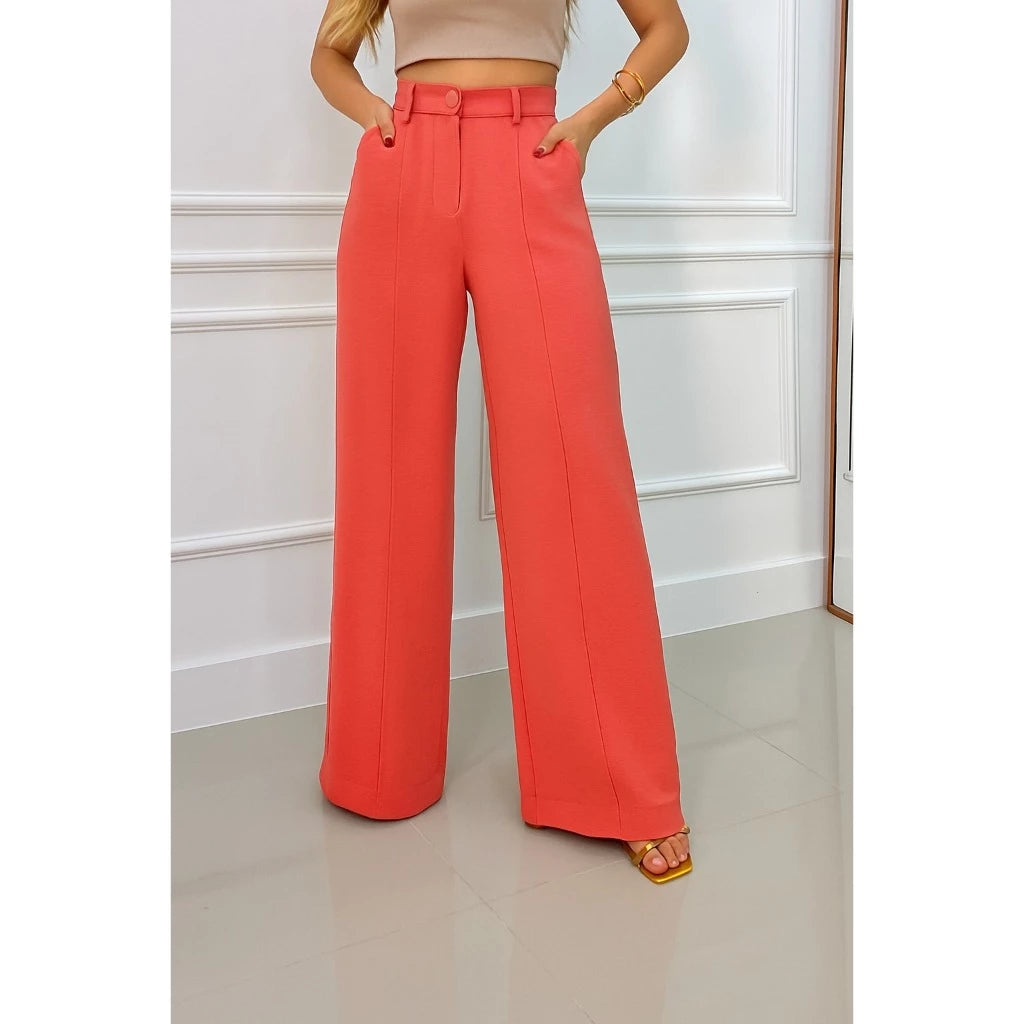 Calça Pantalona Wide Leg Verona™ Tecido Duna - Elegância - foto 26