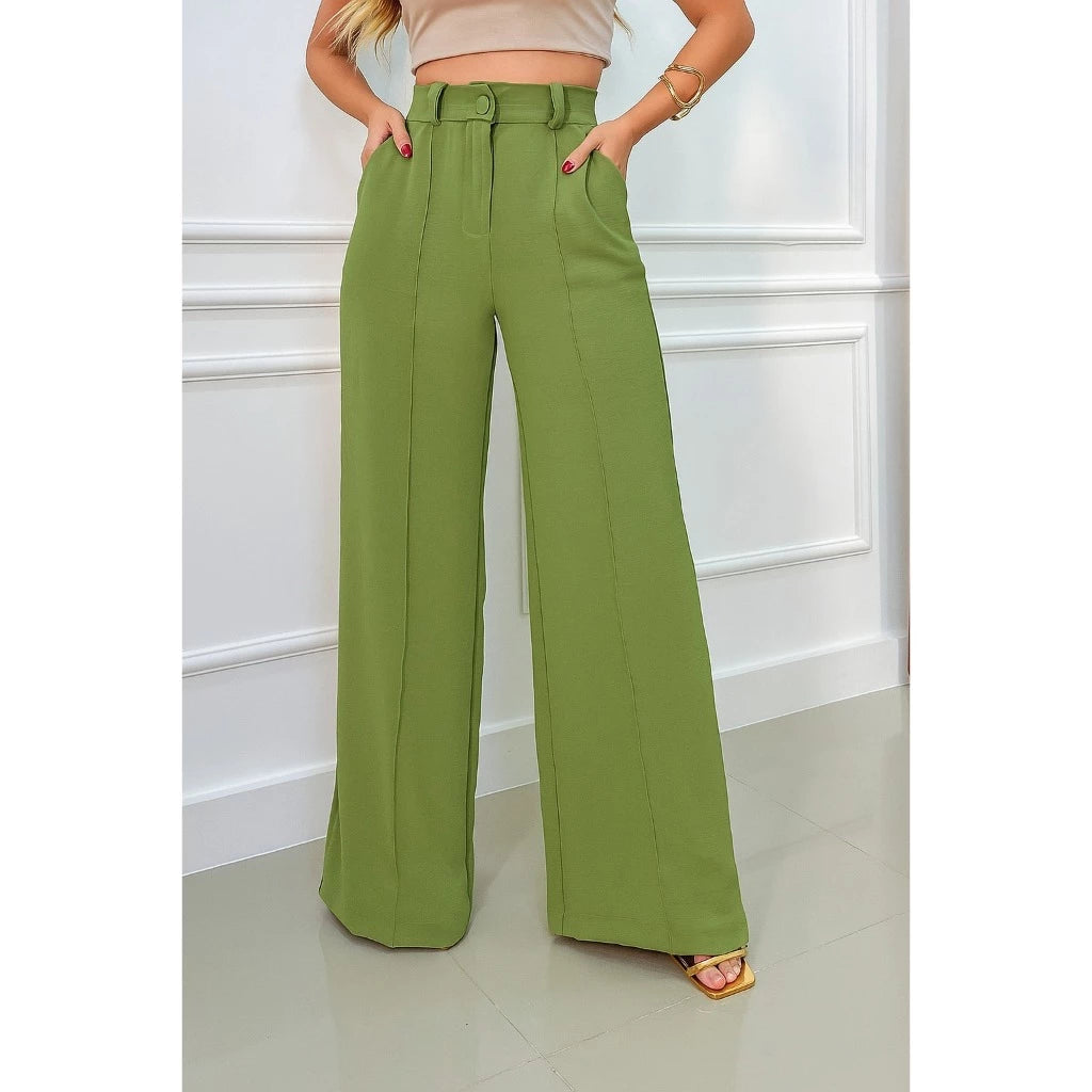 Calça Pantalona Wide Leg Verona™ Tecido Duna - Elegância - foto 15