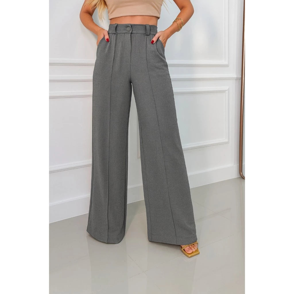 Calça Pantalona Wide Leg Verona™ Tecido Duna - Elegância - foto 7