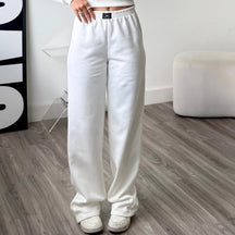 Calça Wide Leg Feminina Moletom Cintura Alta | LunaSoft™ - foto 2