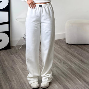 Calça Wide Leg Feminina Moletom Cintura Alta | LunaSoft™ - foto 2