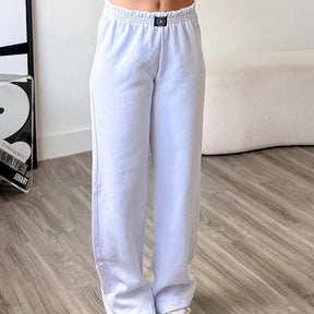 Calça Wide Leg Feminina Moletom Cintura Alta | LunaSoft™ - foto 9