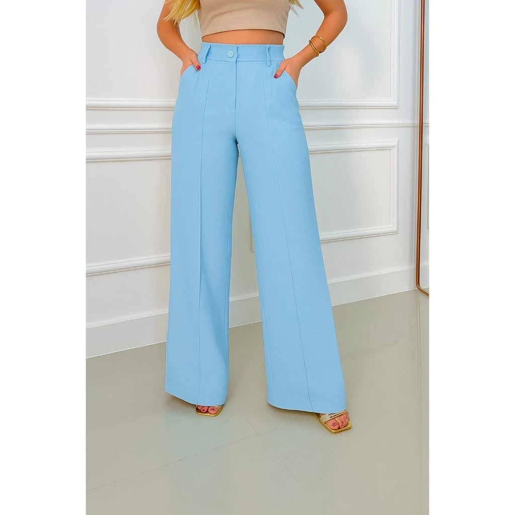 Calça Pantalona Wide Leg Verona™ Tecido Duna - Elegância - foto 14