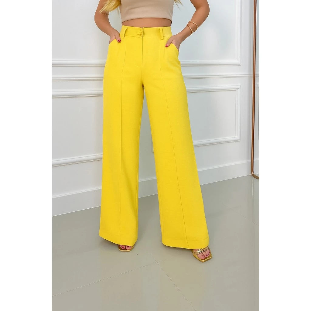 Calça Pantalona Wide Leg Verona™ Tecido Duna - Elegância - foto 28