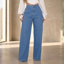Calça Wide Leg Jeans Cintura Alta Feminina | Use Lana - foto 9