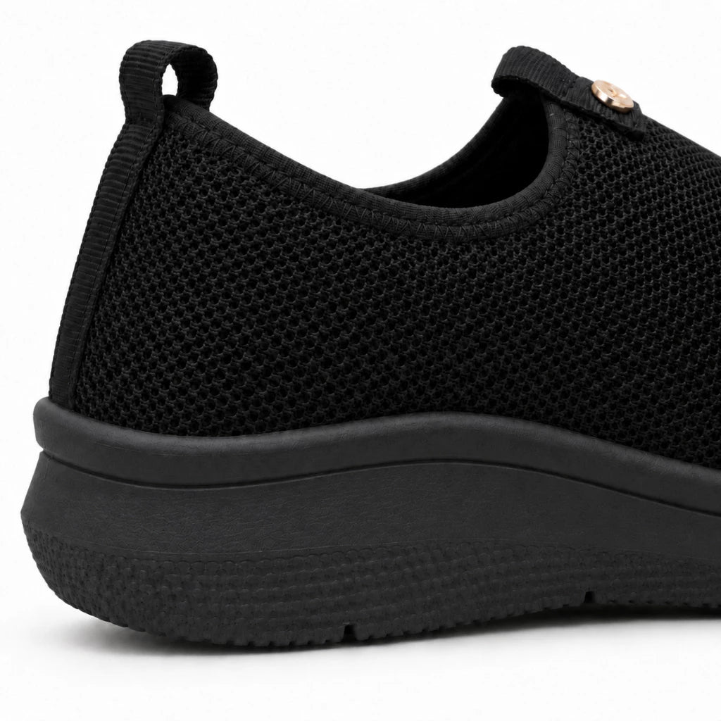 Tênis Ortopédico Feminino ComfortShine™ Calce Fácil Sem Cadarço com Strass