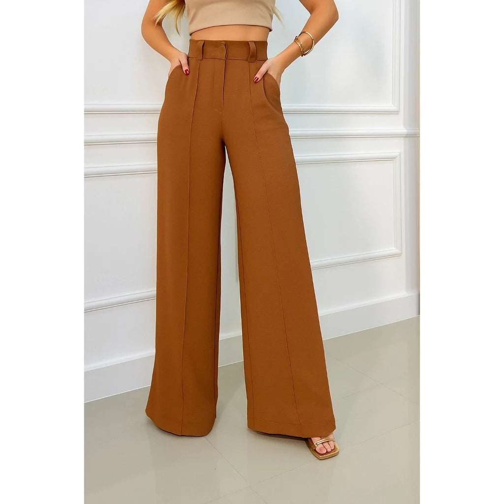 Calça Pantalona Wide Leg Verona™ Tecido Duna - Elegância - foto 10