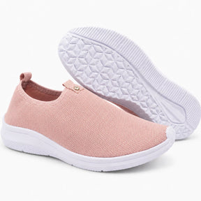 Tênis Ortopédico Feminino ComfortShine™ Calce Fácil Sem Cadarço com Strass