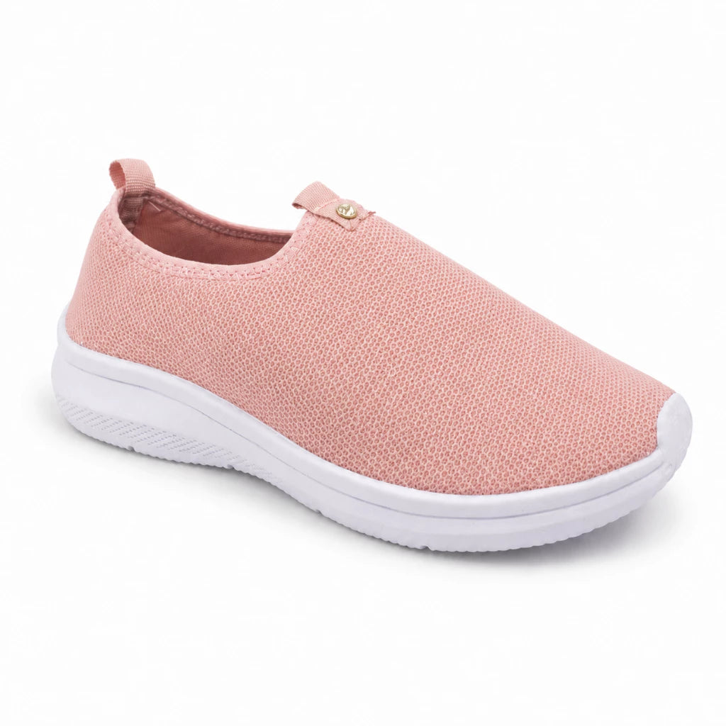 Tênis Ortopédico Feminino ComfortShine™ Calce Fácil Sem Cadarço com Strass