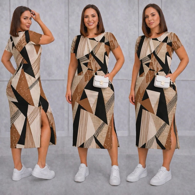Vestido Midi Feminino com Fenda Lateral e Bolsos Casual - imagem 22