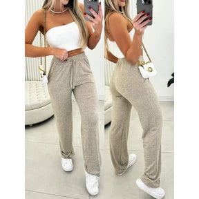Calça Pantalona Feminina Cintura Alta em Lanzinha | Aurora™ - foto 3