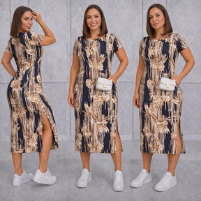 Vestido Midi Feminino com Fenda Lateral e Bolsos Casual - imagem 20