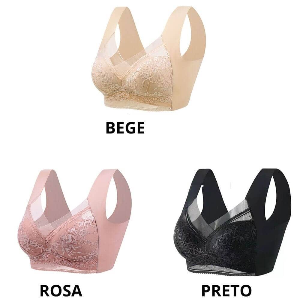 Kit 3 unidades Sutiã Helena em renda - BLACK FRIDAY
